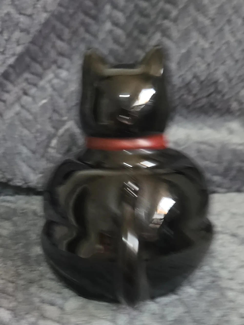 Vintage 1950s Black Ceramic Cat Tea Pot